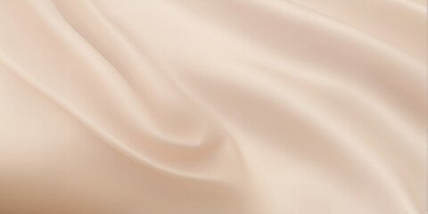 Fototapeta premium A light colored fabric with a pattern of waves. The fabric is smooth and silky. The waves are small and spaced out