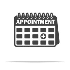 Doctor appointment calendar icon transparent vector isolated