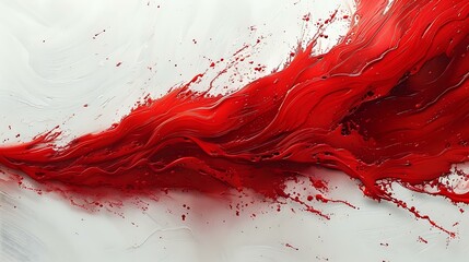 Primal Beauty in Immortalized Red Brush Strokes