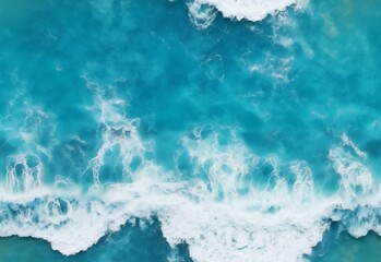 Top view of surface blue water in the deep sea. Abstract of surface blue water for background. Seamless pattern