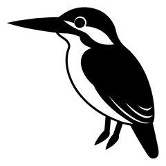 Fototapeta premium Majestic Kingfisher Silhouette: A Stunning Avian Impression