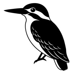 Majestic Kingfisher Silhouette: A Stunning Avian Impression