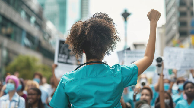 Advocating Nurse at Hospital Center, International Nurses Day, hospital care, dedication and skills. - Powered by Adobe