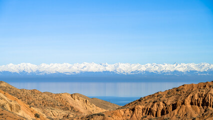 beautiful lake among the mountains. lake in the gorge