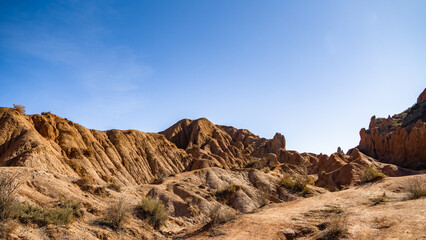 sandy canyon. red, orange sand