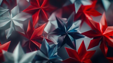Memorial Day & Veterans Day Poster - Origami Style