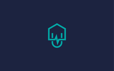 Fototapeta premium letter u with house logo icon design vector design template inspiration