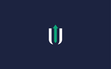 letter u with arrow logo icon design vector design template inspiration