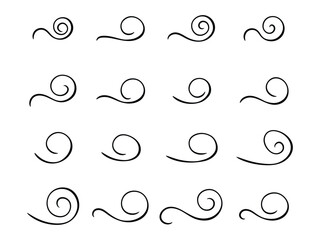 Swirl ornament stroke ornaments vector illustration .