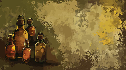 Bottles of glue on grunge background Vector style vector