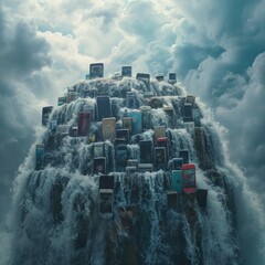 Digital Waterfall of Creativity