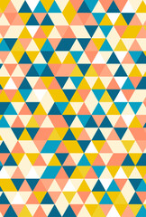 背景イラスト_三角形モザイク_カラフル