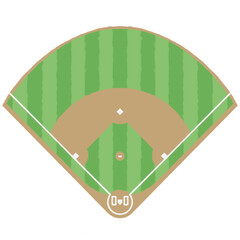 green baseball field