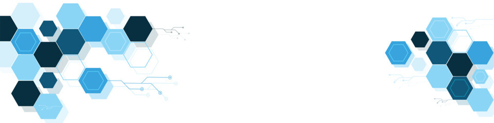 Vector Hexagon Pattern Abstract Frame Background. Science Technologic Hexagonal Pattern in Minimalist Style. Clear Blank Subtle Textured Backdrop. Data Clouds and Circuits Texture Design.