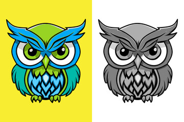 Simple and Modern concept owl Logo for company, community, team, etc.