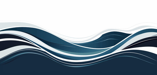 Mint and turquoise waves in a vector design, evoking the refreshing essence of a summer breeze, suitable for eco-friendly and beach-themed promotions.