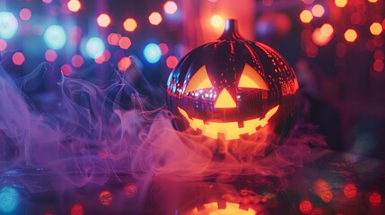 Halloween, Pumpkin Mirror Ball in a nightclub