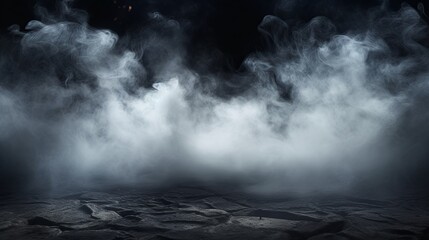 dark background with smoke. product podium