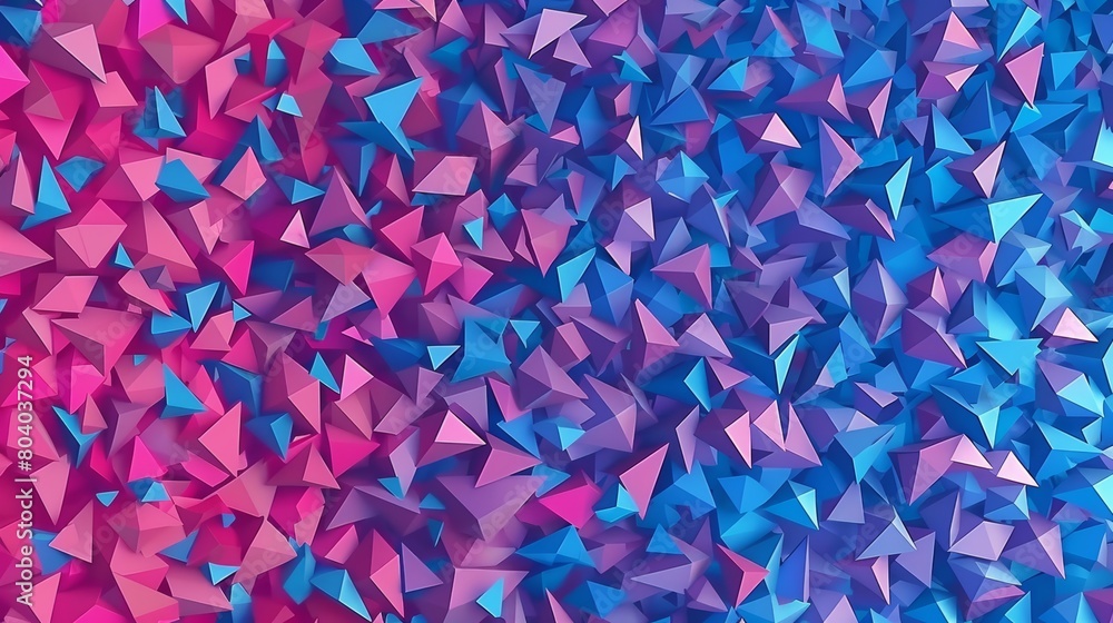 Poster color triangles on a geometrical pattern with polygons as a modern background