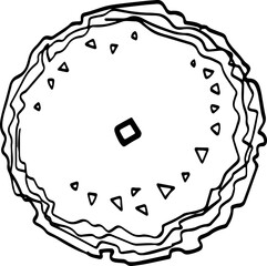 top view of tree hand drawing.