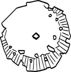 top view of tree hand drawing.