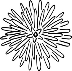 top view of tree hand drawing.