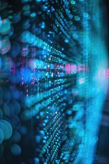 A detailed shot of a wall covered in glowing lights. Perfect for festive backgrounds