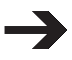 Straight long arrow vector icon