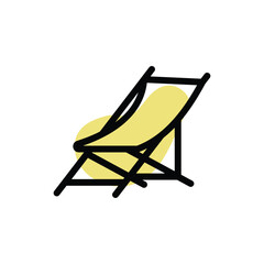 Beach Chair vector icon