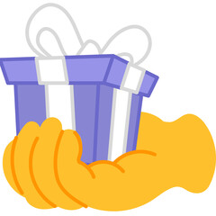illustration of a bucket with a gift