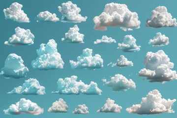 A bunch of clouds in the sky, suitable for various design projects