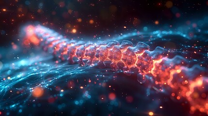 Ethereal Spine: A Captivating and Immersive Visualization - obrazy, fototapety, plakaty