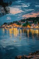 Fototapeta premium A scenic view of boats floating in the water. Ideal for travel and nautical themes