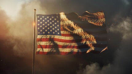 USA Stars and Stripes American Flag 8K Realistic