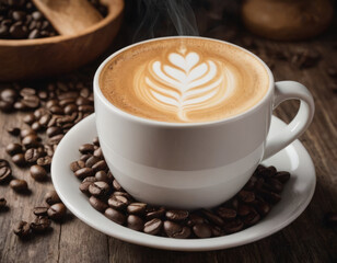 Un'inaspettata poesia mattutina in una tazzina: l'aroma danza nell'aria mentre il caffè sussurra promesse di energie risvegliate.