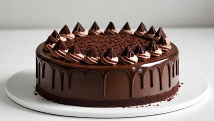  Deliciously decadent chocolate cake ready to be savored