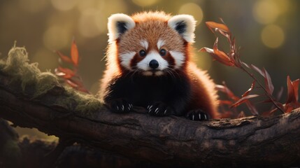 A cute little red panda