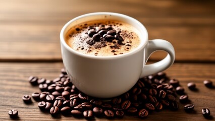 Fototapeta premium Warm up with a cup of coffee