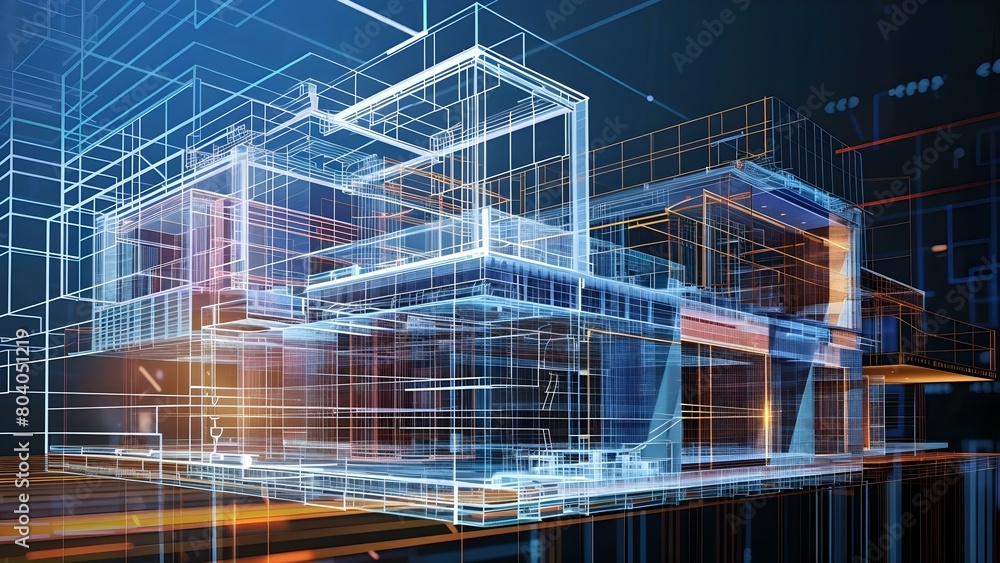 Aufkleber innovative technology transforming construction with smart building systems and modern architecture 