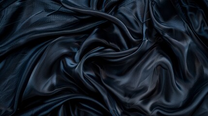 Fototapeta premium A black fabric with a shiny texture