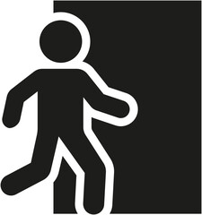 Exit icon .Exit symbol .Emergency exit sign. Evacuation symbol .
