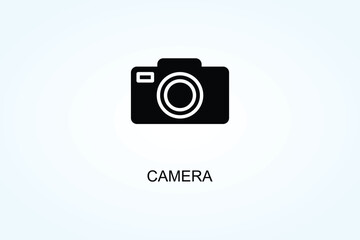 Camera Vector, Icon Or Logo Sign Symbol Illustration