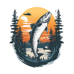 Fishing tshirt design