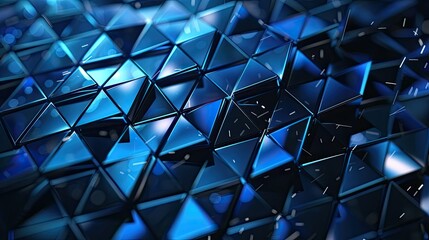 Abstract background technology with blue triangles