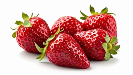  Fresh ripe strawberries ready for picking