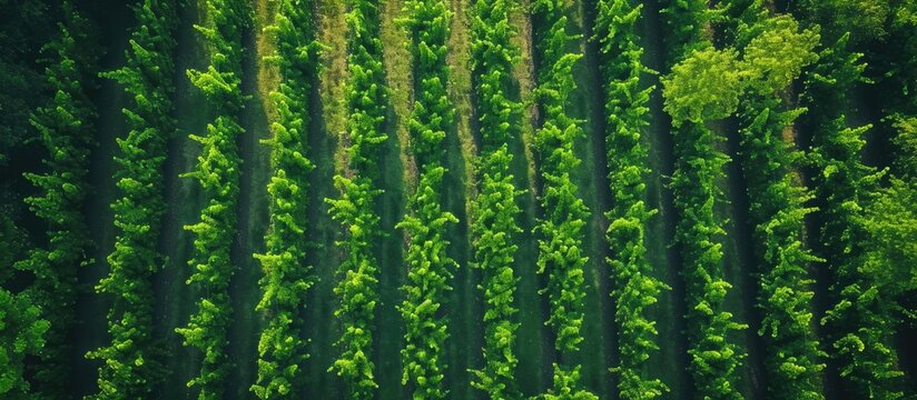 Vineyard with holographic effects.