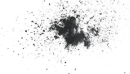 Dramatic Explosion of Chalk Pieces and Dust - Isolated on White Background, High-Quality SVG