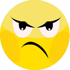 Expression de visage sur émoticône	