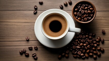Naklejka premium A moment of coffee bliss
