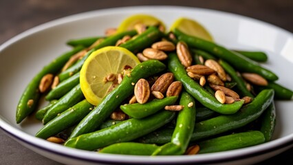  Fresh and zesty green beans with lemon and almonds